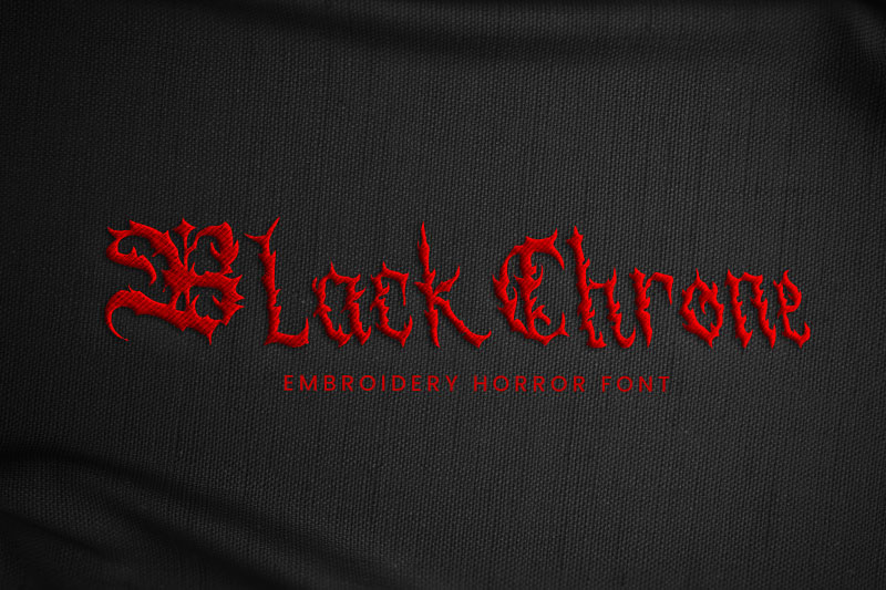 Black Chrone Embroidery Blackletter Font