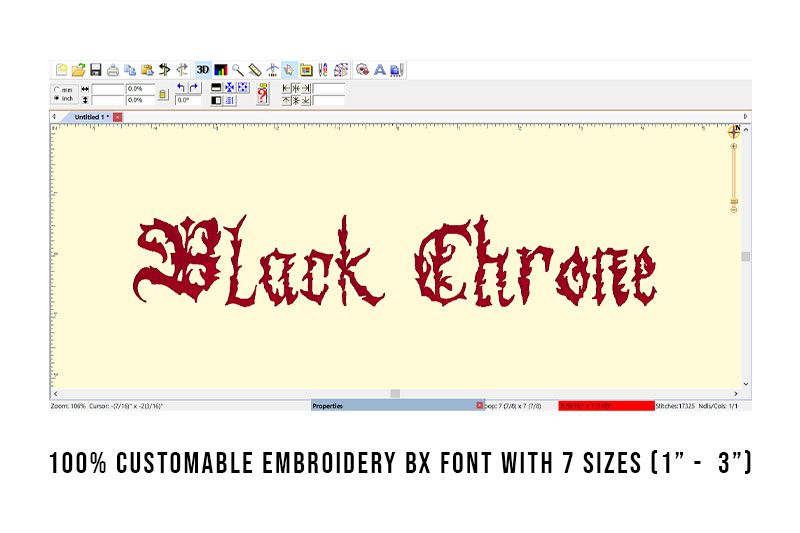 Black Chrone Embroidery Blackletter Font