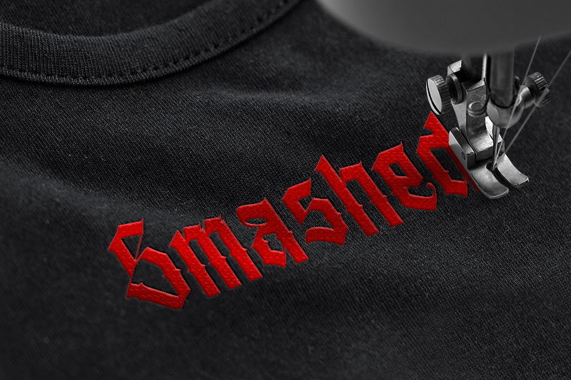 Black Gunslinger Embroidery Blackletter Font