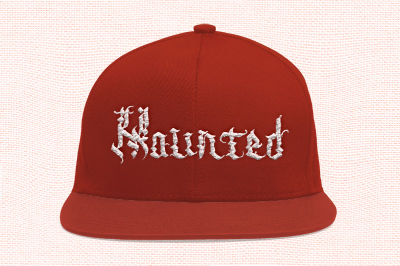 Black Hunter Embroidery Horror Font