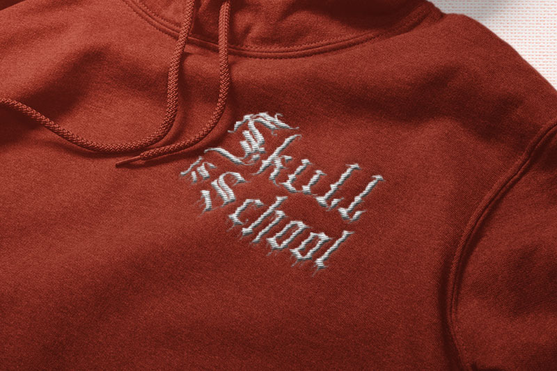 Black Hunter Embroidery Horror Font