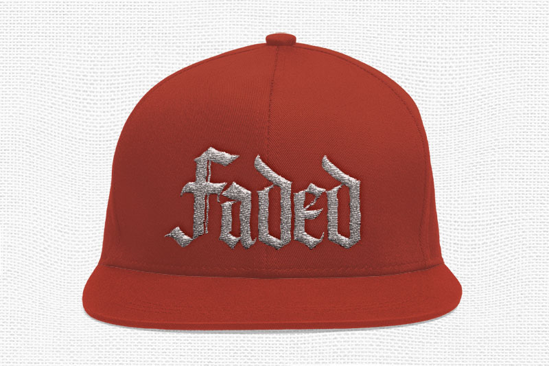 Black Knight Embroidery Blackletter Font