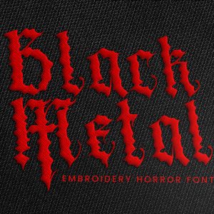 Black Metal Embroidery Blackletter Font