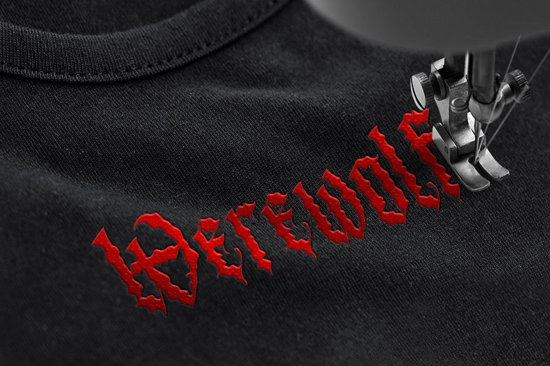 Black Metal Embroidery Blackletter Font