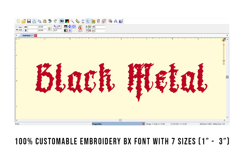Black Metal Embroidery Blackletter Font