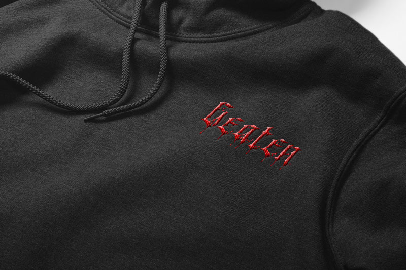 Black Spider Embroidery Blackletter Font