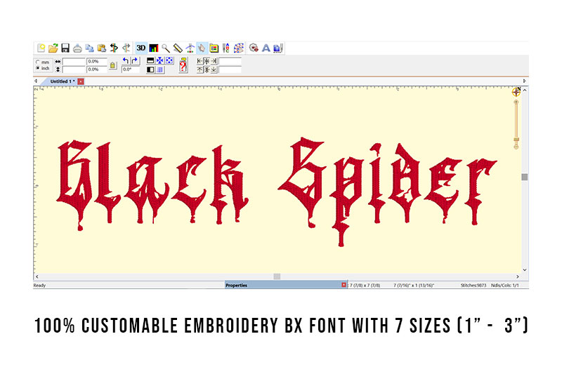 Black Spider Embroidery Blackletter Font
