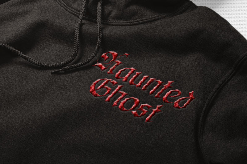 Black Stoner Embroidery Blackletter Font