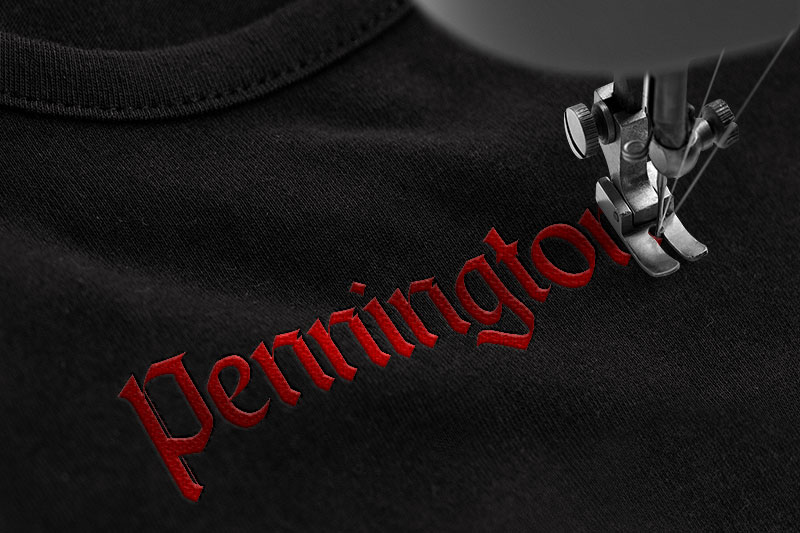 Black Stoner Embroidery Blackletter Font