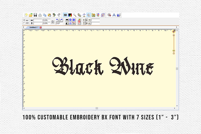 Black Wine Embroidery Blackletter Font