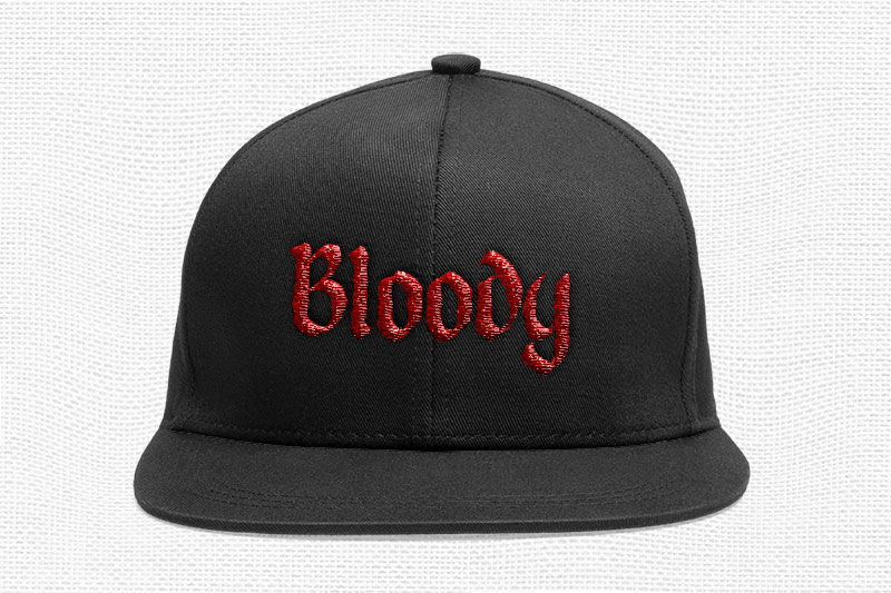 Black white Embroidery Blackletter Font