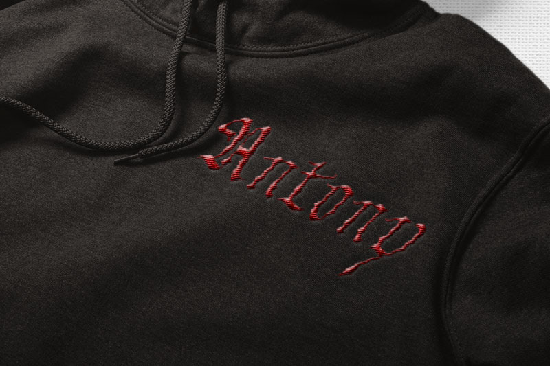 Black Blade Embroidery Blackletter Font