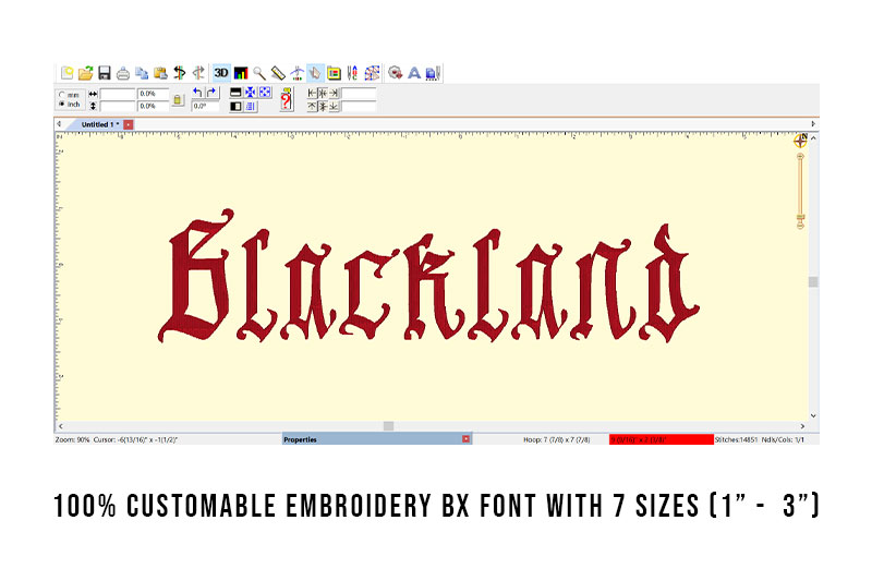 Blackland Embroidery Blackletter Font