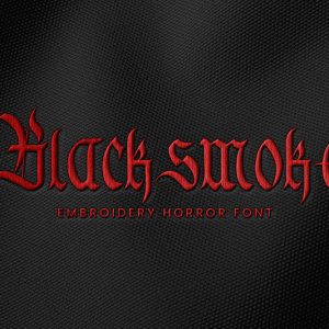 Blacksmoke Embroidery Blackletter Font