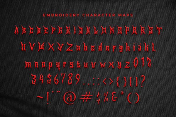 Blackthorn Embroidery Blackletter Font