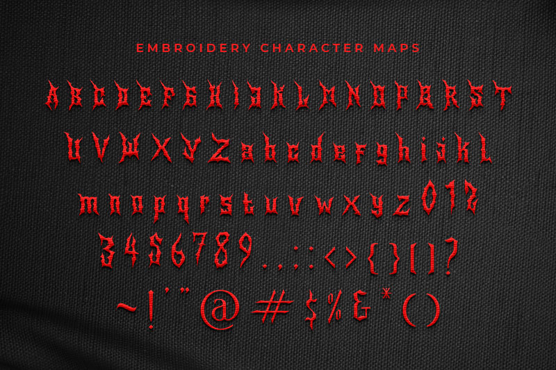 Blackthorn Embroidery Blackletter Font