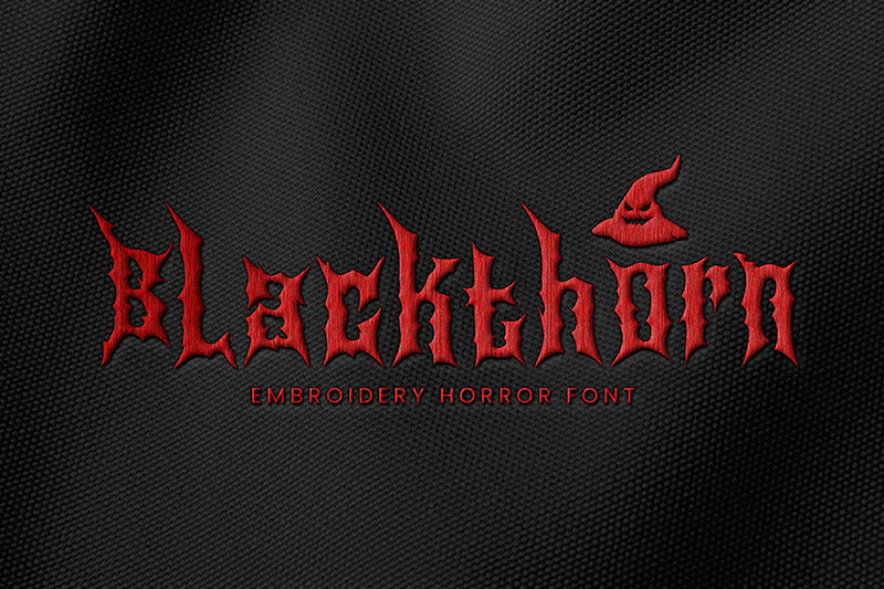 Blackthorn Embroidery Blackletter Font