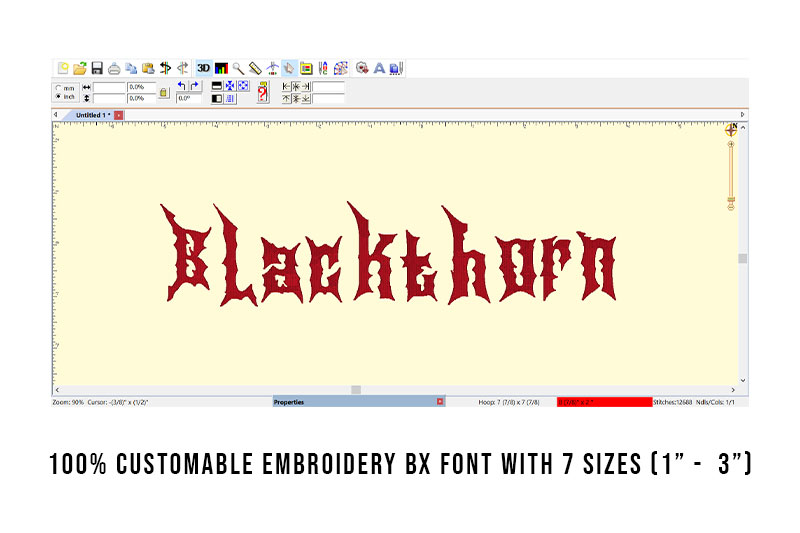 Blackthorn Embroidery Blackletter Font