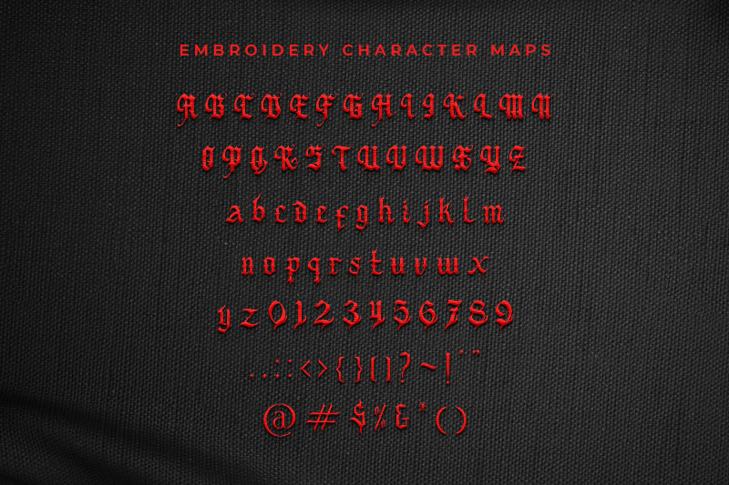 Blackwall Embroidery Blackletter Font