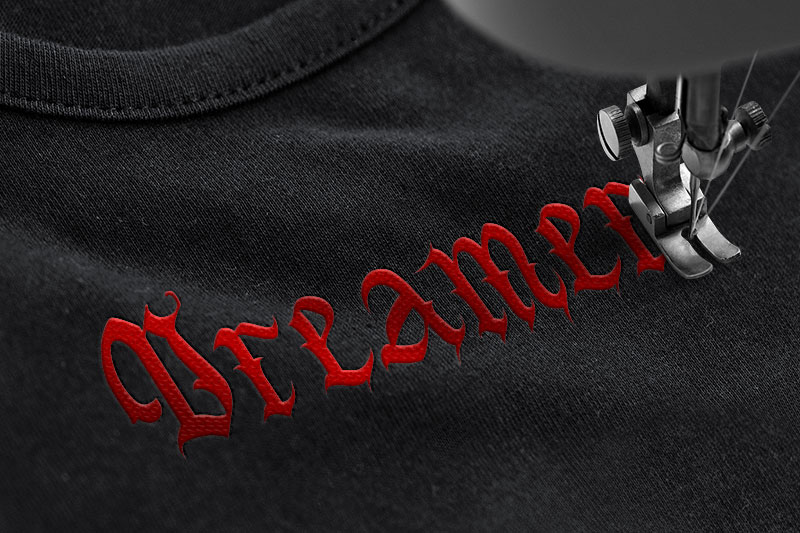 Blackwall Embroidery Blackletter Font