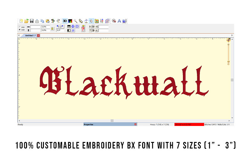 Blackwall Embroidery Blackletter Font