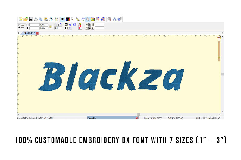 Blackza Embroidery Brush Font