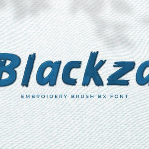 Blackza Embroidery Brush Font