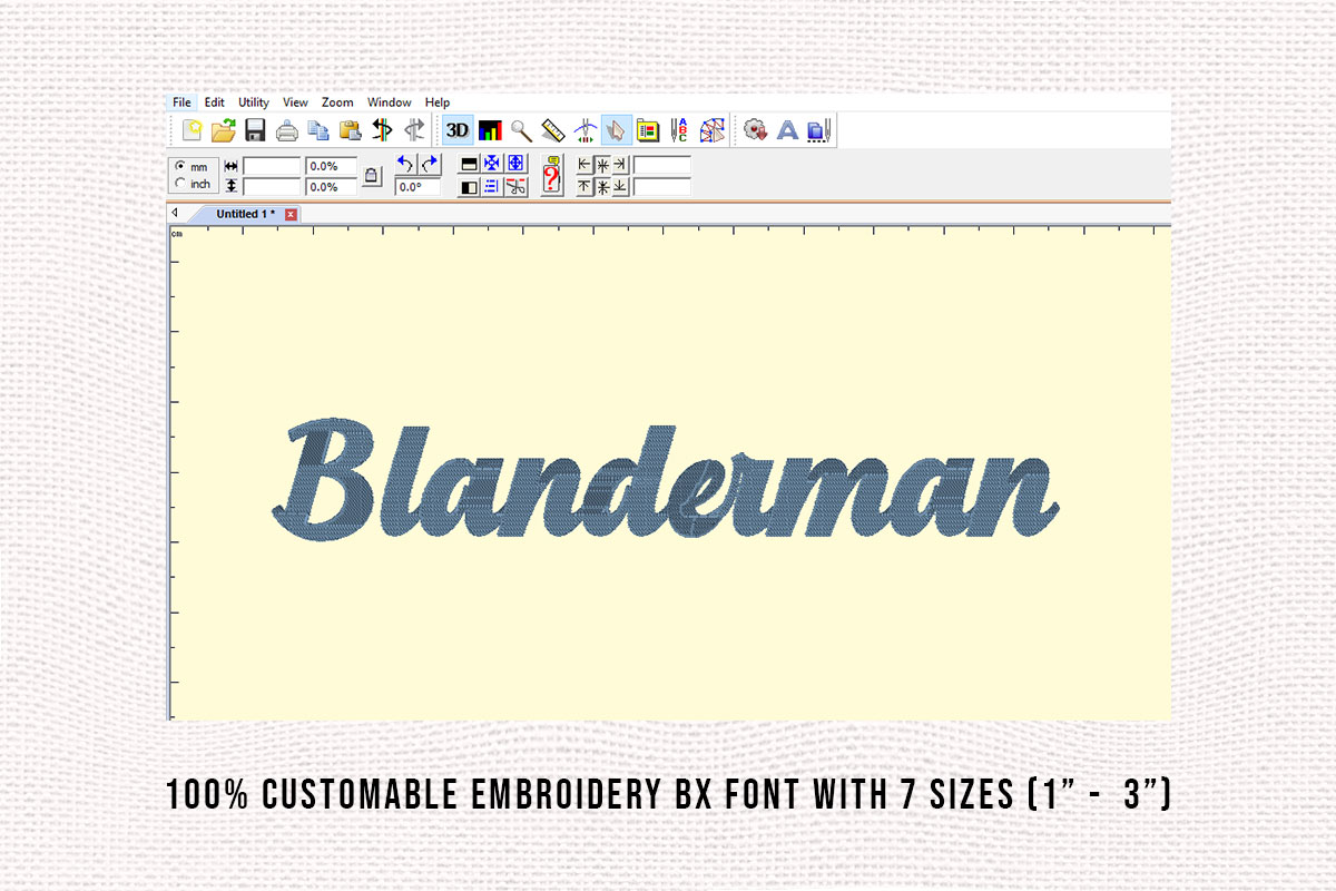 Blanderman Embroidery Script Font