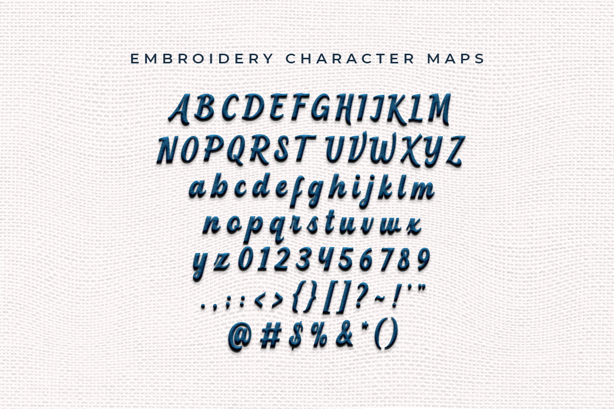 Blanderman Embroidery Script Font