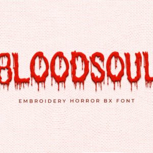 Bloodsoul Embroidery Horror Font