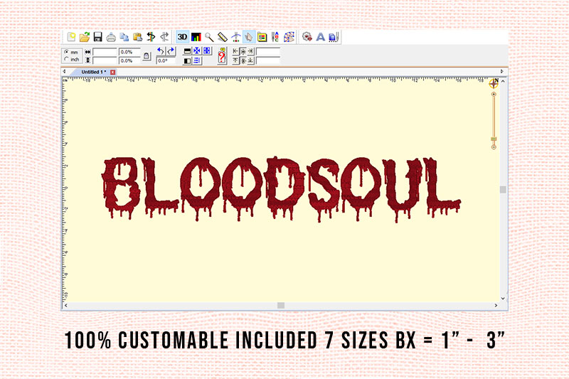 Bloodsoul Embroidery Horror Font