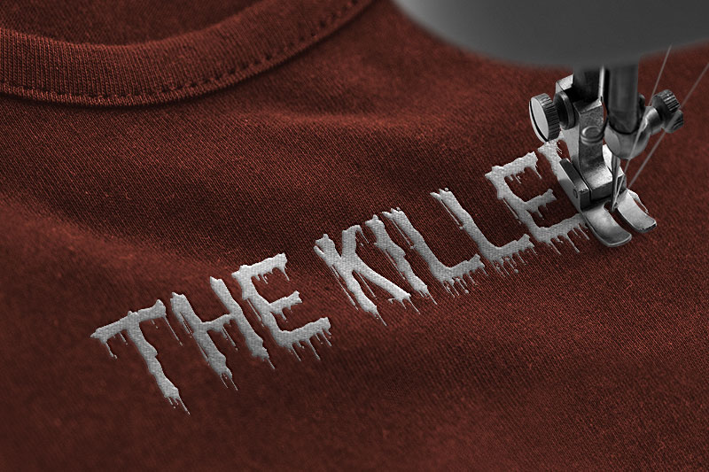 Bloodsoul Embroidery Horror Font