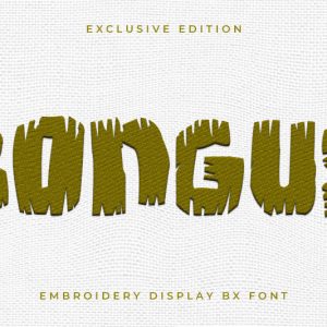 Bongus Embroidery Display Font