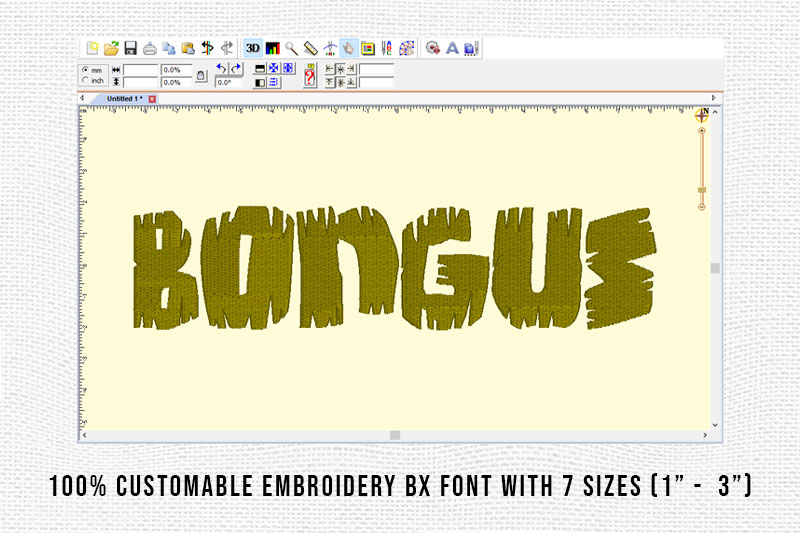 Bongus Embroidery Display Font
