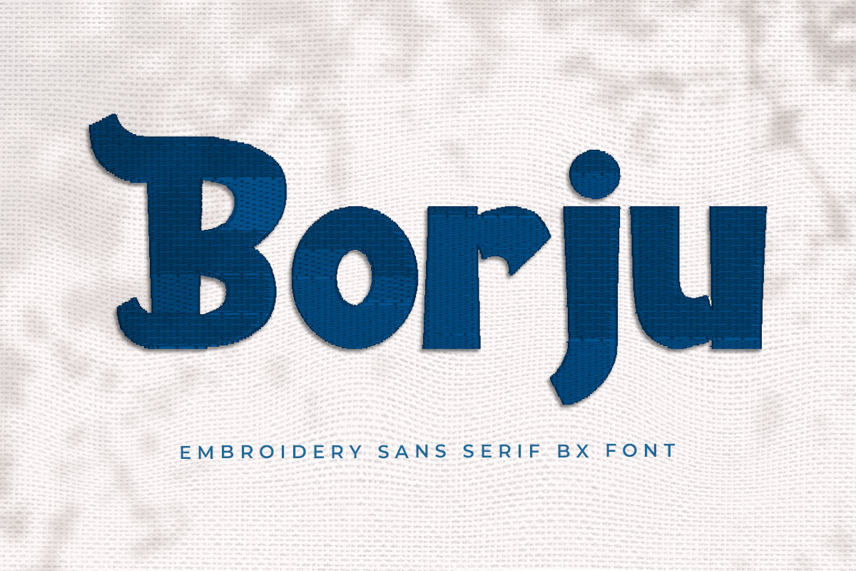 Borju Embroidery Sans Serif Font