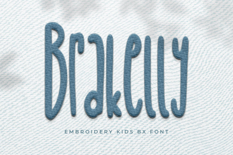 Brakelly Embroidery Kids Font