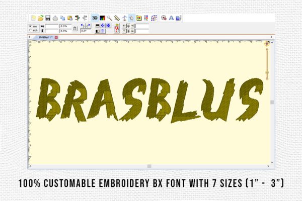 Brasblus Embroidery Display Font