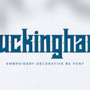 Buckingham Embroidery Display Font