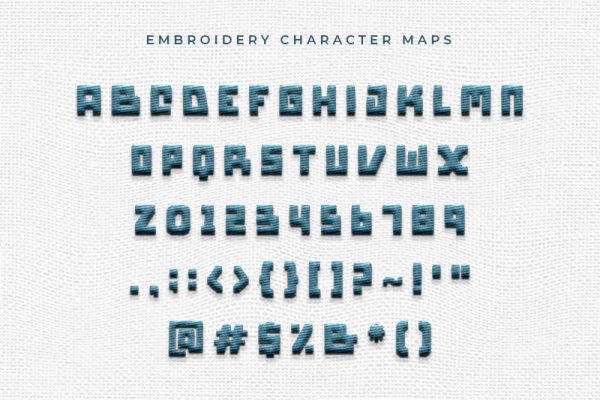 Byorg Embroidery Display Font