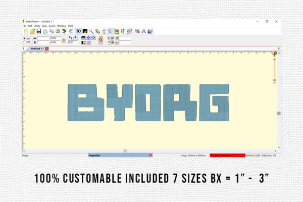 Byorg Embroidery Display Font