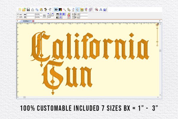 Californiasun Embroidery Blackletter Font