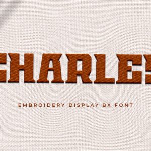 Charles Embroidery Display Font