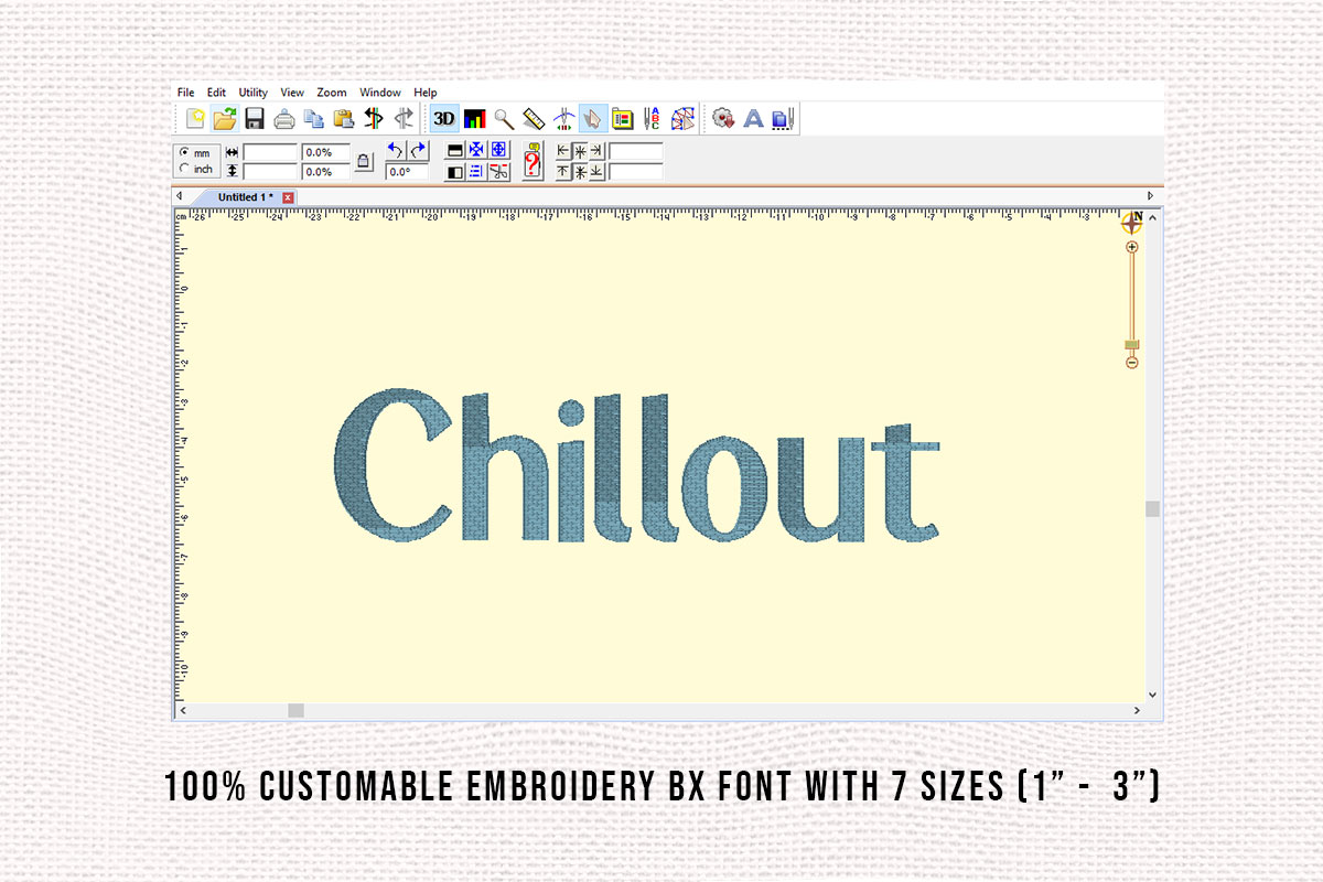 Chillout Embroidery Sans Serif Font