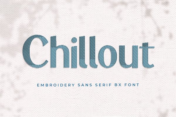 Chillout Embroidery Sans Serif Font
