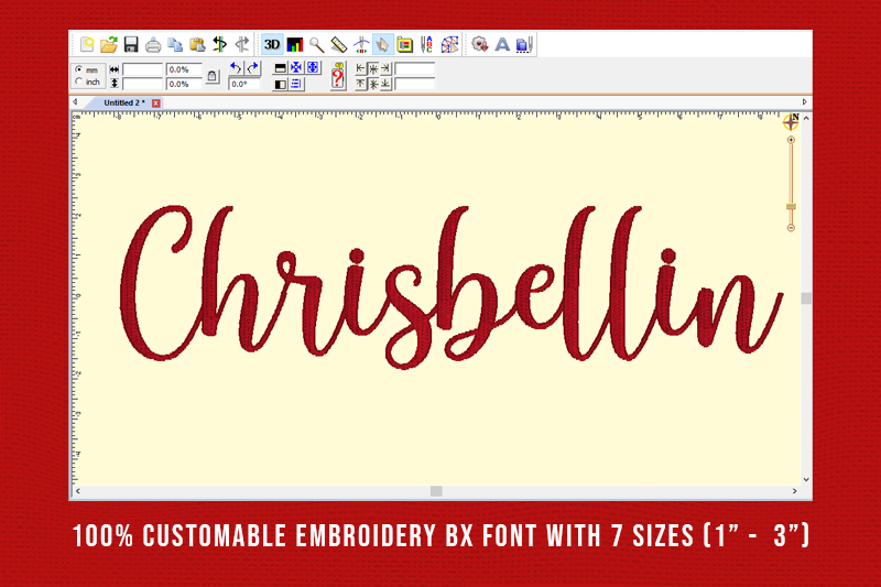 Chrisbellin Embroidery Script Font