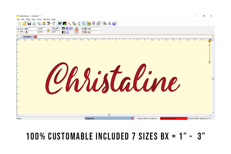 Christaline Embroidery Script Font