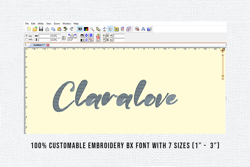 Claralove Embroidery Script Font