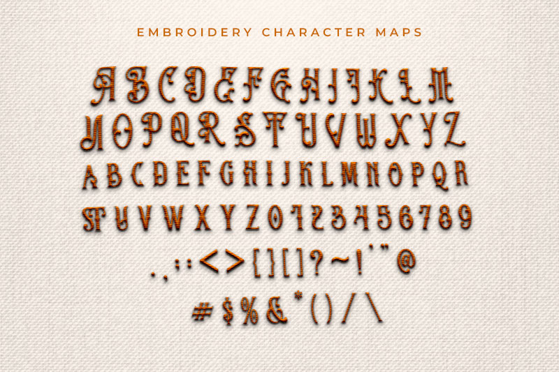 Clutter Street Embroidery Blackletter Font