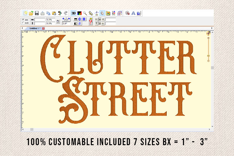 Clutter Street Embroidery Blackletter Font