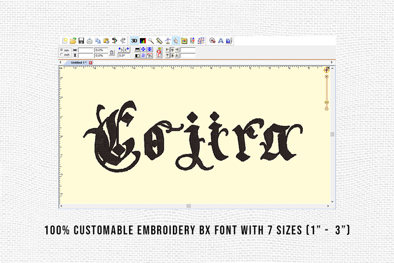 Cojira Embroidery Blacklatter Font